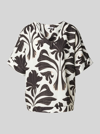 ZABAIONE Blouseshirt met V-hals Zwart - 2