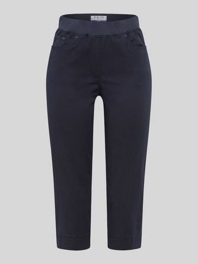 Raphaela By Brax Spodnie capri o kroju slim fit z mieszanki bawełny Granatowy 2