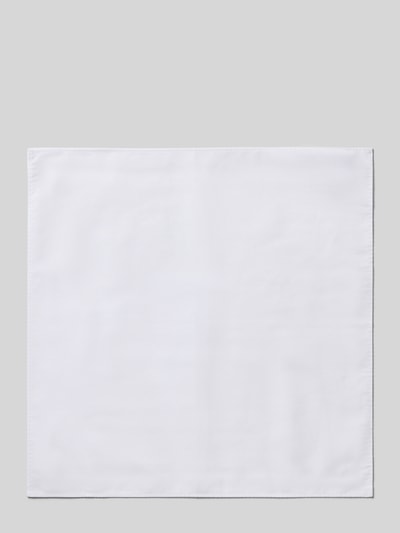 Produktfoto, Einstecktuch aus katoen van Blick in wit, fijn geweven textuur, met logo-applicatie, formaat 28 x 28 cm, puur katoen