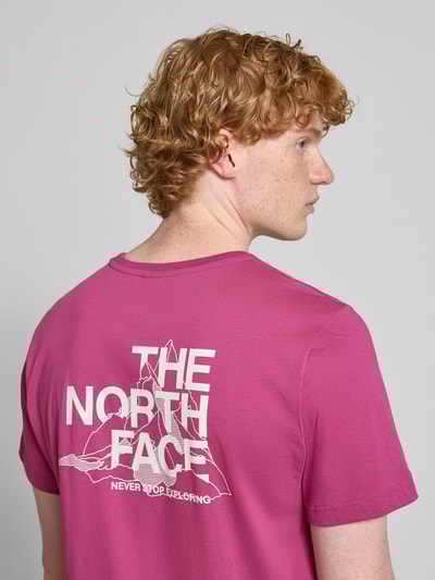 The North Face T-Shirt mit Label-Print Bordeaux 3