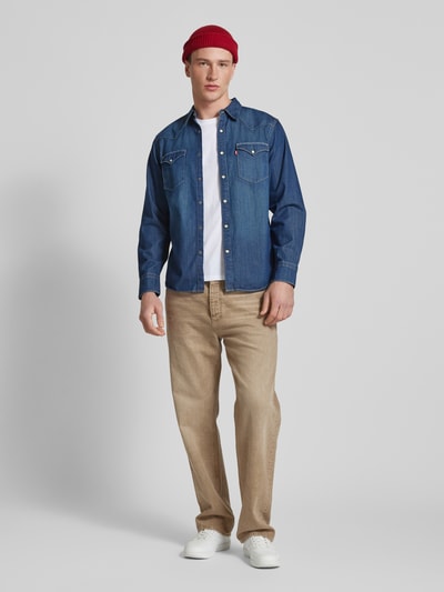 Levi's® Koszula jeansowa o kroju regular fit z kieszeniami z patką na piersi model ‘BARSTOW’ Ciemnoniebieski 1