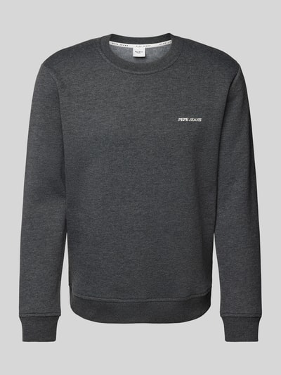 Pepe Jeans Sweatshirt mit Label-Stitching Modell 'DAMIAN' Black 2