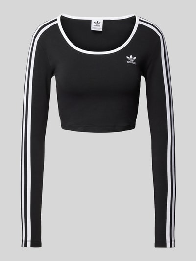 adidas Originals Cropped Longsleeve mit Label-Stitching Black 2