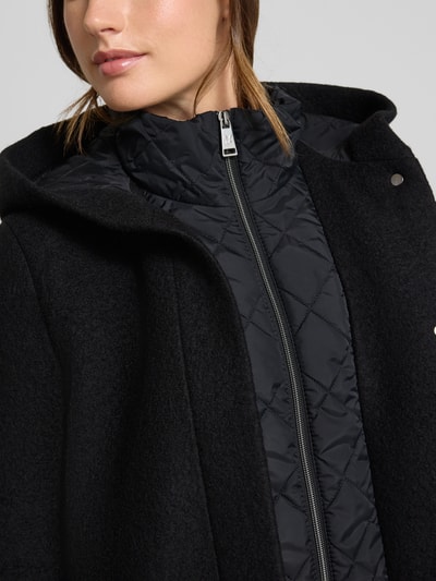 Fuchs Schmitt Płaszcz z kapturem i krytym zamkiem błyskawicznym Czarny 3