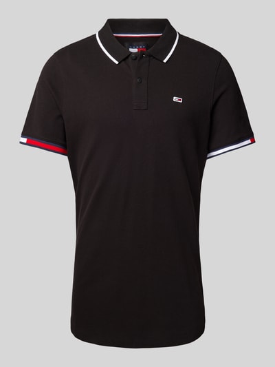 Tommy Jeans Poloshirt mit Label-Stitching Black 2