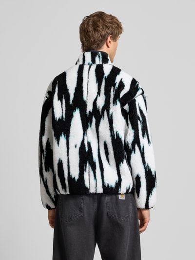 Calvin Klein Jeans Kurtka z polaru o kroju regular fit z wyhaftowanym logo model ‘Jacquard’ Czarny 5