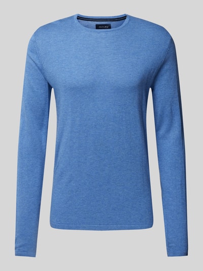 Christian Berg Men Gebreide pullover met ronde hals Blauw gemêleerd - 2