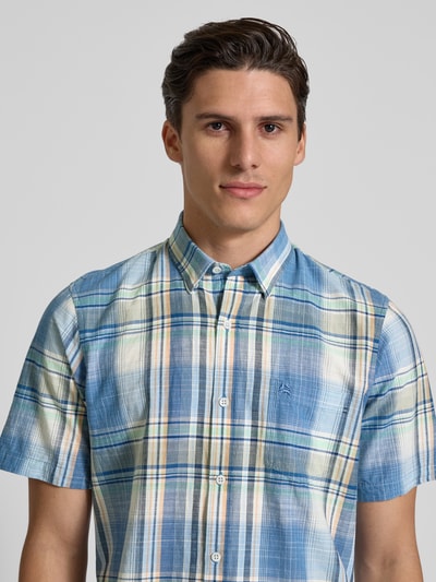 Lerros Straight Fit Freizeithemd mit Kentkragen Petrol 3