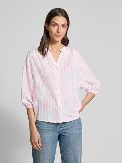 Emily Van den Bergh Regular fit overhemdblouse met 3/4-mouwen Rosé - 4