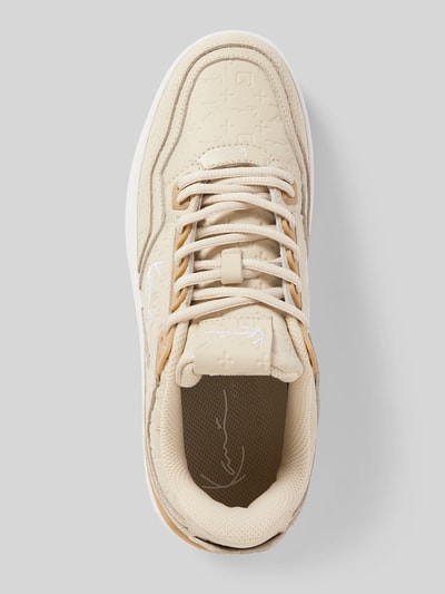 KARL KANI Sneakers van leer met labelstitching, model 'Kani 89' Beige - 4