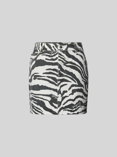 ROTATE Minirock mit Animal-Print Weiss 2