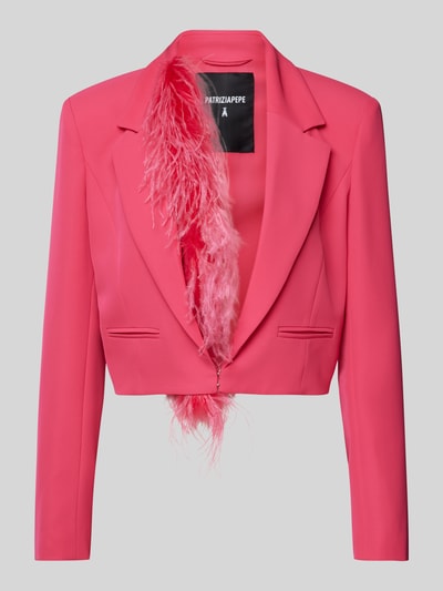 Patrizia Pepe Korte blazer met haakjessluiting Felroze - 2