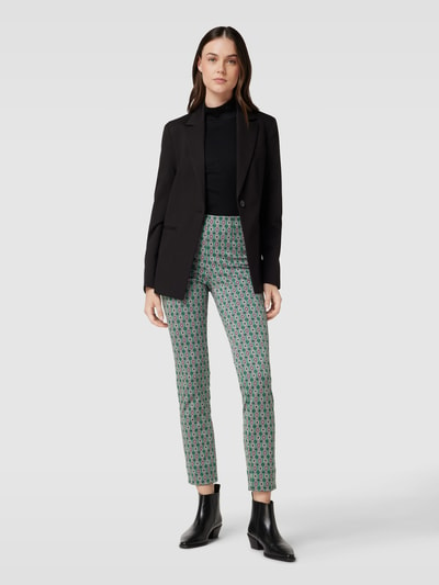 Raffaello Rossi Stoffen broek met all-over motief, model 'PENNY' Groen - 1