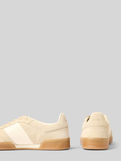 BOSS Low Top Sneaker aus echtem Rindsleder Modell 'BRENTA_TENN' Beige 2