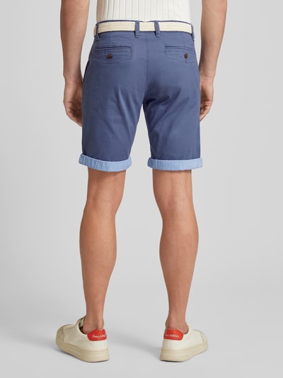 MCNEAL Slim Fit Bermudas mit Gürtel Bleu 5