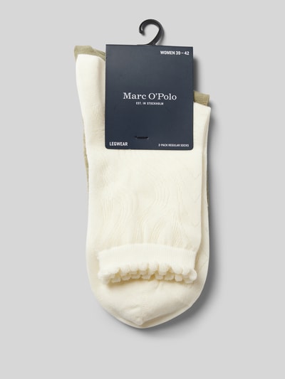 Marc O'Polo Socken in unifarbenem Design im 2er-Pack Offwhite 3