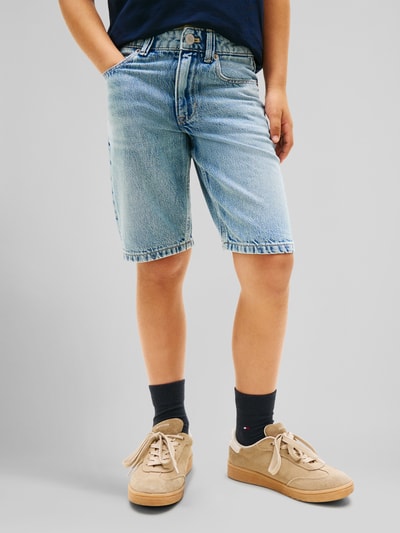 Tommy Hilfiger Kids regular fit jeansshorts van puur katoen Blauw - 4
