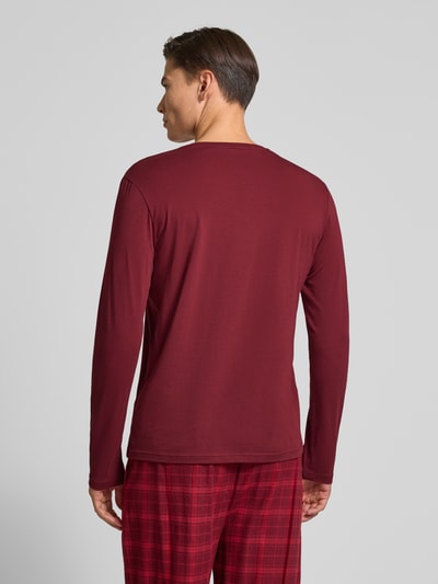 BOSS Regular Fit Langarmshirt aus Baumwoll-Mix Modell 'MIX&MATCH' Dunkelrot 5