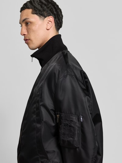 MM6 Maison Margiela Regular Fit Bomberjacke mit Stehkragen Black 3