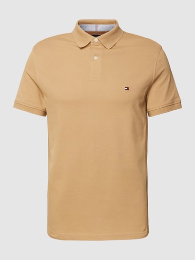 Tommy Hilfiger Poloshirt met labelstitching Kaki - 2