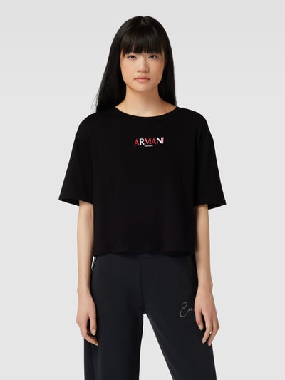 ARMANI EXCHANGE T-Shirt mit Label-Stitching Black 4