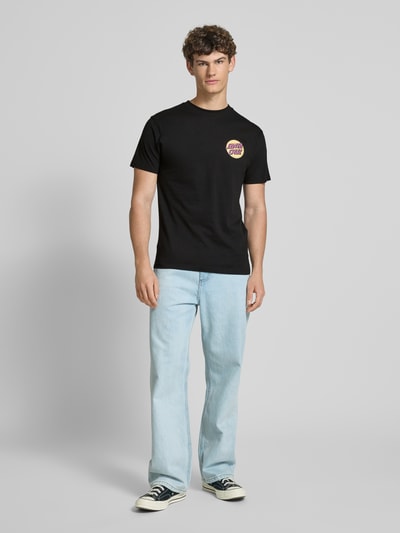 SANTA CRUZ T-shirt met labelprint Zwart - 1