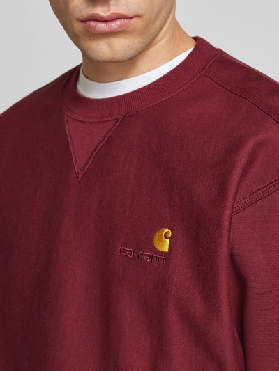 Carhartt Work In Progress Sweatshirt met ribboorden Bordeaux - 3