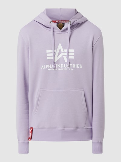 Alpha Industries Hoodie mit Label-Print Lila 2