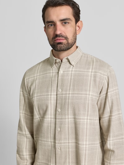 SELECTED HOMME Regular fit vrijetijdsoverhemd van puur biologisch katoen, model 'REGNOAH' Offwhite - 3