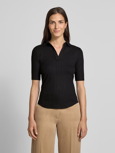 Lauren Ralph Lauren Slim fit poloshirt met 1/2-mouwen, model 'MAZIKEEN' Zwart - 4