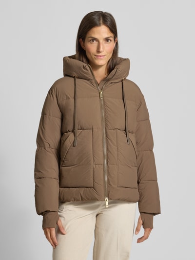 MOS MOSH Kurtka pikowana z kapturem model ‘Ollie’ Czekoladowy 4