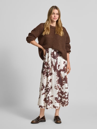 ZABAIONE Midirok met elastische band, model 'Na44ia' Middenbruin - 1