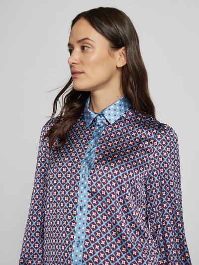 Jake*s Collection Overhemdblouse met knoopsluiting Bleu - 3