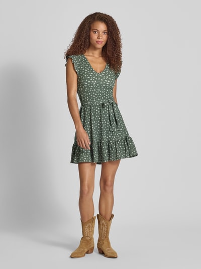 Only Tailliertes Minikleid mit Bindegürtel Modell 'HILLARY' Schilf 1