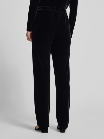 Emporio Armani Straight Leg Stoffhose mit elastischem Bund Black 5