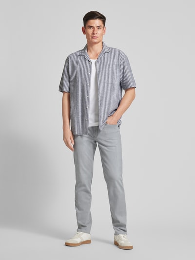Brax Straight fit jeans met labelpatch, model 'CADIZ' Middengrijs - 1