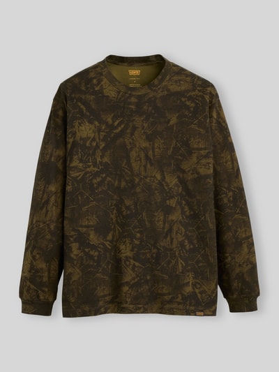 Levi's® Loose Fit Langarmshirt aus reiner Baumwolle Modell 'ALEIGH' Khaki 2