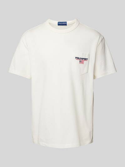 Polo Sport T-Shirt mit Label-Stitching Offwhite 2