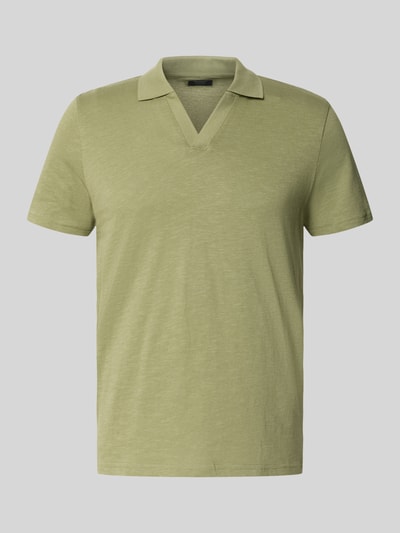 MCNEAL Slim Fit Poloshirt mit V-Ausschnitt Lind 2