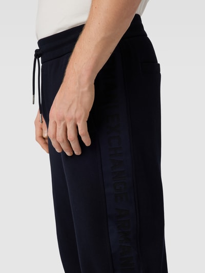 ARMANI EXCHANGE Sweatpants mit Webmuster Dunkelblau 3