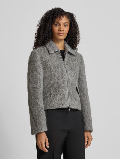 BOSS Regular Fit Jacke aus Schurwoll-Mix Modell 'CAFIORE1' Hellgrau Melange 4