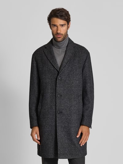 MCNEAL Lange jas van wolmix met reverskraag Antraciet - 4