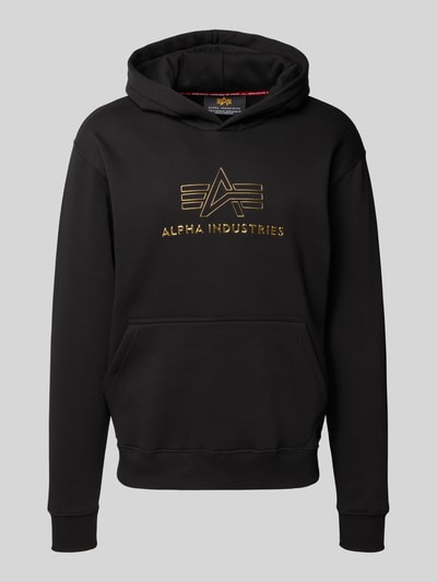 Alpha Industries Hoodie met capuchon en logoprint Zwart - 2