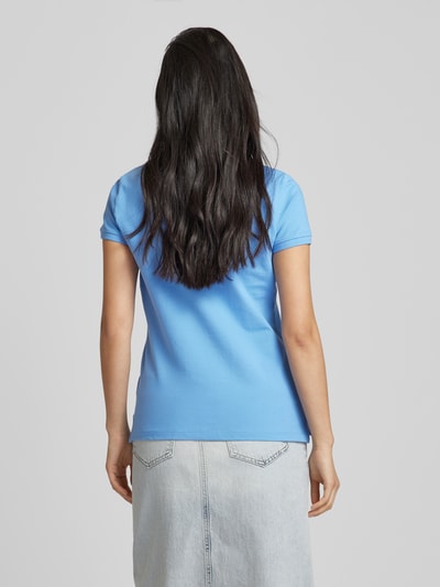 Montego Regular Fit Poloshirt in unifarbenem Design Blau 5