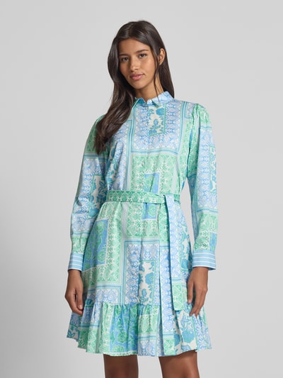Smith and Soul Sukienka koszulowa o długości do kolan z wiązanym paskiem Zielony 4