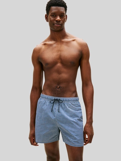 Tommy Hilfiger Badehose mit Allover-Muster Dunkelblau 4