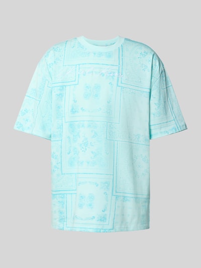 KARL KANI T-shirt met labelstitching Oceaanblauw - 2