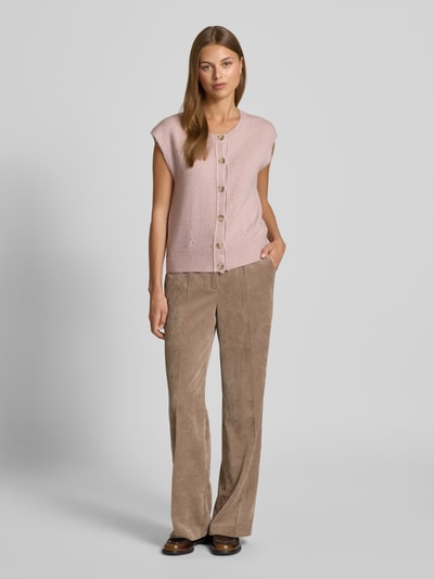 BOSS Orange Relaxed Fit Strickweste mit Woll-Alpaka-Anteil Modell 'FOLDERIO' Rosa 1