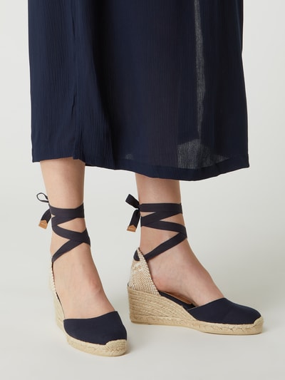 Castañer Wedges aus Textil Modell 'Carina' Dunkelblau 3