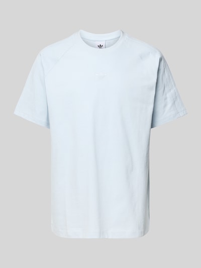 adidas Originals T-shirt met geribde ronde hals Lichtblauw - 2